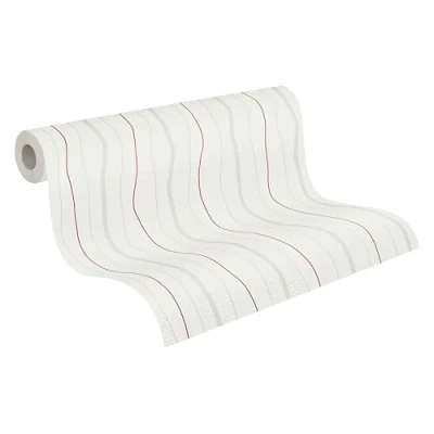 Imagen de A.S. Création papel pintado de tejido no Avenzio crema rojo 10,05 m x 0,53 249531