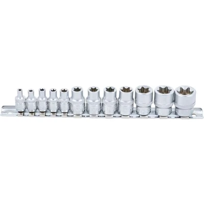Imagen de BGS 2038 Juego de llaves vaso E Torx entrada 6,3 mm (1/4&quot;) / 10 (3/8&quot;) E4 E20 12 piezas