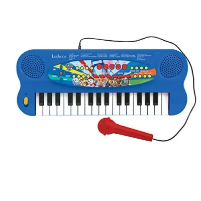 Imagen de Lexibook Paw Patrol Teclado electrónico, Piano de 32 Teclas, Micrófono para Cantar, 22 Canciones demostración, operado con batería, Azul/Rojo, Color