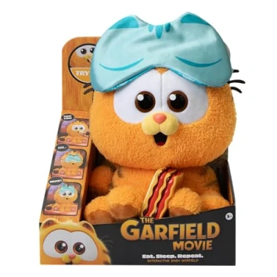 Imagen de ANIMAGIC Baby Garfield Mascota Interactiva para Niños y Niñas Desde 3 Años Peluche Suave de Dale Comer ponle a Dormir Experiencia Sensorial