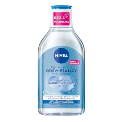 Imagen de NIVEA Refrescante líquido micelar con complejo de aminoácidos y vitaminas para pieles normales mixtas, 400 ml