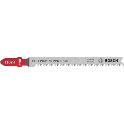 Imagen de Bosch Professional 3x Hojas de Sierra calar T 102 H Clean for PVC (para Planchas PVC, PA y PS, accesorios calar)