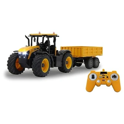 Imagen de JAMARA JCB Fastrac Tractor con remolque basculante 1:24 2,4 GHz 2 ruedas de tracción Neumáticos goma perfilados, luz LED, agricultura