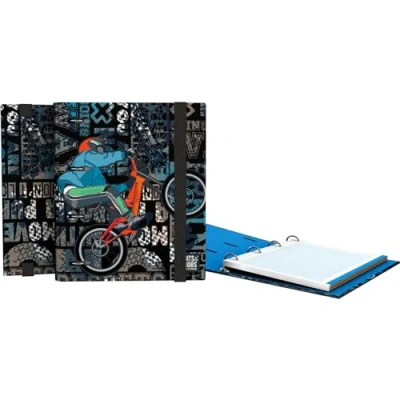 Imagen de Grafoplás Archivador Anillas a5 Carpebook Cross Bits&amp;Bobs Incluye Recambio Cuadricula 5x5 Borde Color Lomo Curvo Ergonómico 4 Redondas 25mm Certificado FSC Papelería Escolar