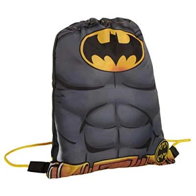Imagen de DC Comics Mochila de gimnasio con cordón, diseño Batman, Black (Negro) MNCK13331