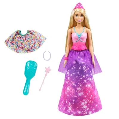 Imagen de Barbie Dreamtopia Muñeca Princesa Sirena, con Accesorios y Falda de Moda (Mattel GTF92)