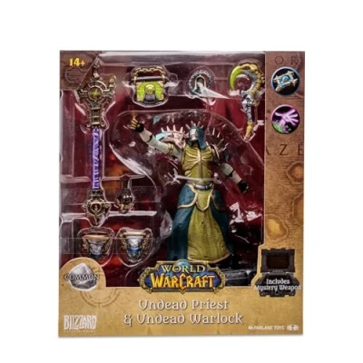 Imagen de McFarlane World Of Warcraft Collection, Escultura Undead Priest y Warlock, Figura del Videojuego 15cm con accesorios un arma de juguete secreta, para coleccionistas, +14 años, Bizak (64386674)