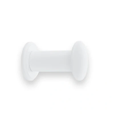 Imagen de EVI Herrajes Percha de Baño Colgador Pared Acero Inoxidable Lacado Blanco Para Colgar Ropa, Abrigos o Toallas Toallero con Tornillo Invisible 188CBBL