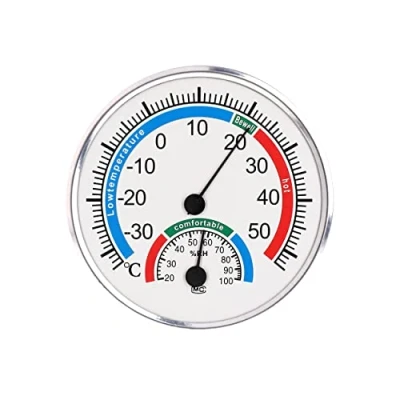 Imagen de mumbi Termómetro higrómetro de temperatura y humedad indicador para control climático en color blanco