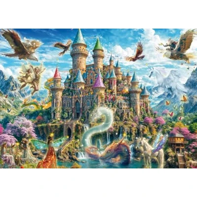 Imagen de Schmidt Juegos 59791 Castillo de Cuento Hadas en el Reino la fantasía Puzzle 1000 Piezas, Multicolor