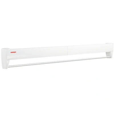 Imagen de Leifheit tendedero de pared Telegant 81 Protect Plus, extensible diseño compacto, ropa plegable ideal para baño o balcón, 8.1 m con toallero