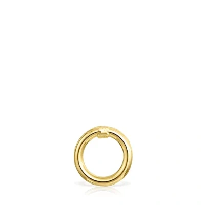 Imagen de TOUS Colgante Anilla con Baño de Oro 18Kt sobre Plata Motivo Oso 16mm Elegante y Combinable, Colección Hold