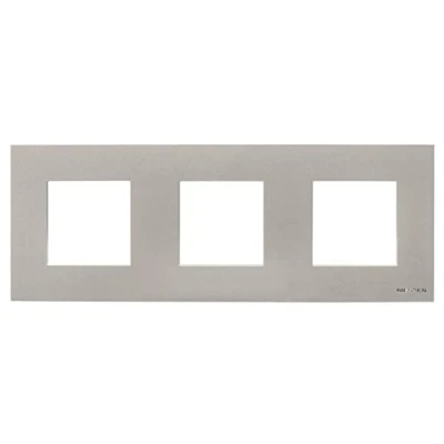 Imagen de Niessen n2273.1pl marco basico 3 ventanas zenit plata Ref. 6522015243