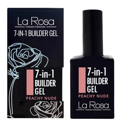 Imagen de LaRosa 7 en 1 BUILDER Gel in a bottle Constructor Uñas botella 15ml PEACHY NUDE