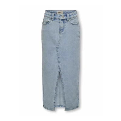 Imagen de KIDS ONLY KOGSIRI Front Slit Skirt DNM GUA Falda, Light Blue Denim, 122 cm para Niñas