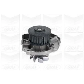 Imagen de GRAF PA693 Bomba de agua 23 sin junta mecánico Chapa acero 57,069 para accionamiento con correa trapecial FIAT: Punto I Hatchback, Marea Berlina