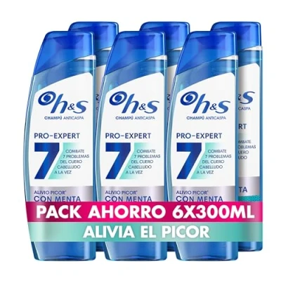 Imagen de H&amp;S Pro Expert 7 Champú Anticaspa Alivio del Picor 300ml; Combate Síntomas de la Caspa Protección Completa Cuero Cabelludo; Clínicamente Probado Alivia El y sus Causas, New Version