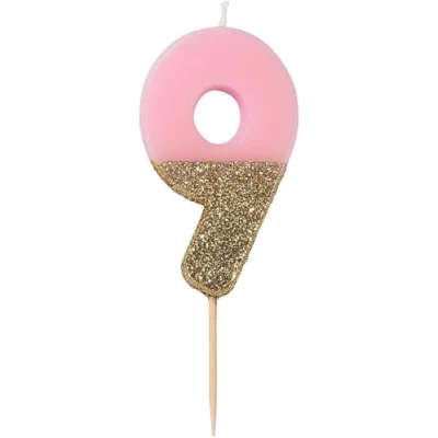 Imagen de We Heart Birthdays Glitter Number Candle 9