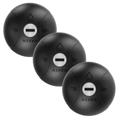 Imagen de DAKEN Saturn GO Triple Juego de 3 cerraduras angulares fijas para vehículos utilitarios, bloqueo manual, Zamak, color negro