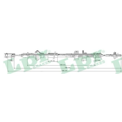 Imagen de LPR C0034C Cable de Embrague con reajuste manual TOYOTA: Aygo, PEUGEOT: 107 Hatchback