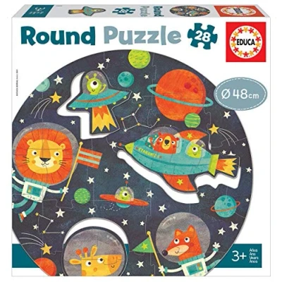 Imagen de Educa Round Espacio. Puzzle Redondo Infantil. 28 Piezas. +3 años (18908)
