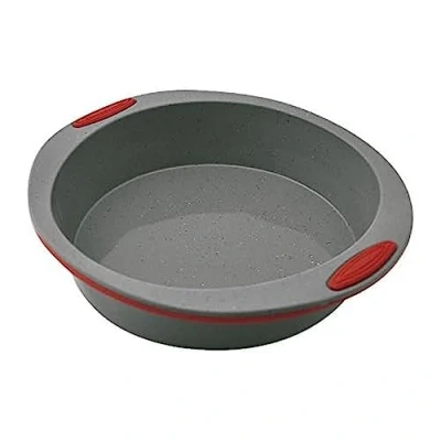 Imagen de Jata Hogar MC65 Molde para repostería y Cocina, Silicona, Gris/Rojo, 23 cm
