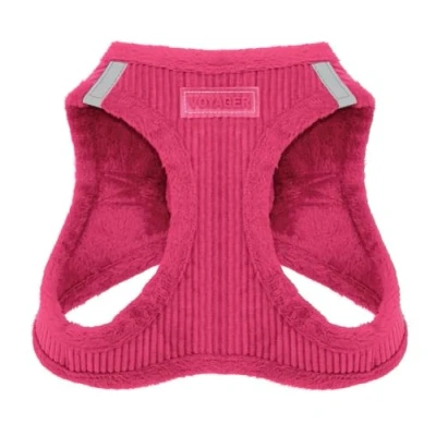 Imagen de Best Pet Supplies Voyager arnés de Felpa para Perros pequeños y medianos, Suave, Chaleco medianos (Color Pana Fucsia), Talla M (Pecho: 16 18 Pulgadas)