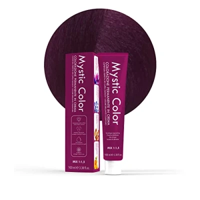 Imagen de Mystic Color, Tinte para el Cabello, Fórmula Enriquecida con Aceite de Argán y Caléndula, Coloración Permanente en Crema Larga Duración, Rubio Oscuro Violeta 6.2, 100 ml