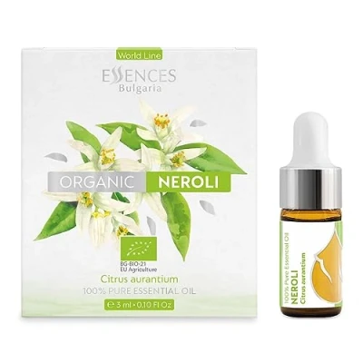 Imagen de Essences Bulgaria Aceite Esencial de Neroli Orgánico 3ml Citrus aurantium 100% Puro y Natural Sin diluir Grado Terapéutico Aromaterapia Cosméticos Libre crueldad OGM Vegano