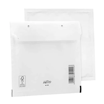 Imagen de Bantex CD Sobres acolchados (100 unidades, 175 x 200 mm), color blanco, con cierre autoadhesivo