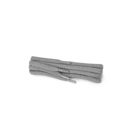 Imagen de Kaps cordones redondos, de algodón 100% duraderos, hechos en Europa, 1 par, colores y longitudes(75 cm 4 a 5 pares ojales / 83 gris claro)