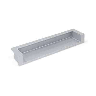 Imagen de EMUCA Tirador para mueble Modena, intereje 128 mm, Pintado aluminio, Zamak, 10 un