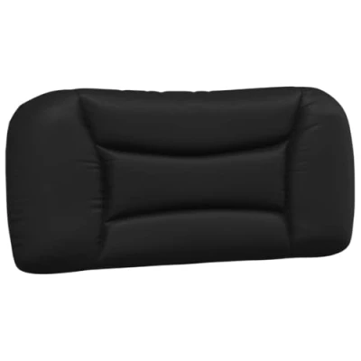 Imagen de vidaXL Cabecero de Cama Acolchado, Cabecera Tapizada Cojín, Cabezal Almohada Colgante, Mueble Dormitorio, Cuero Sintético Negro 80 cm