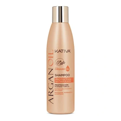 Imagen de Kativa Argan Oil Champú 250 ml Sin Sulfatos ni Parabenos Cabello Seco Protección, Suavidad y Brillo Aceite de Argán Orgánico