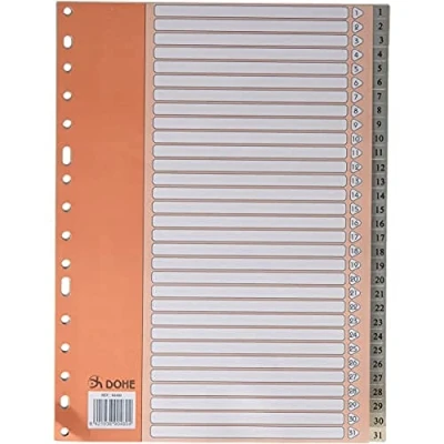 Imagen de Dohe Basic Índice A4, 1 al 31, color gris