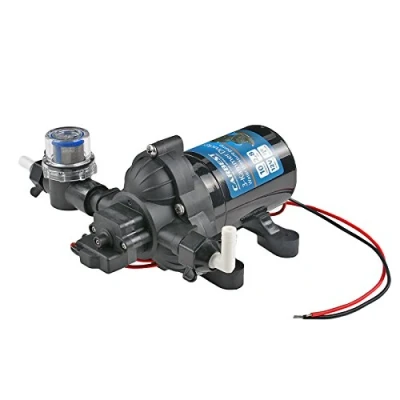 Imagen de Bomba de agua 12 V 10 l/minuto 2,8 bar con prefiltro y membrana 3 compartimentos