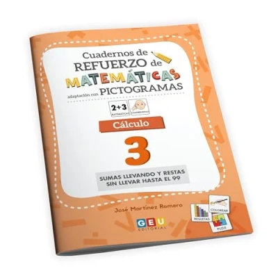 Imagen de Sumas y Restas 6 AÑOS Aprende a Sumar Restar Editorial Geu 1 Primaria Matemáticas Comprensivas Cálculo 3 con PICTOGRAMAS para TEA Llevando Sin Llevar Hasta el 99