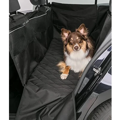 Imagen de Trixie Funda Protectora Asientos Coche con Partes Laterales, Divisible, Negro, 1,55 x 1,30 m