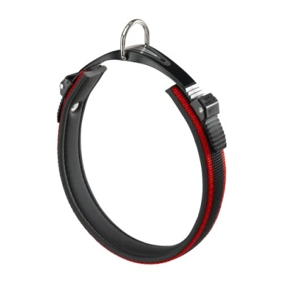 Imagen de Ferplast Collar para Perros ERGOCOMFORT C15/33, de Tamaño Pequeño, Cierre con Microajuste, Acolchado Suave, Liberación Rápida, Rojo