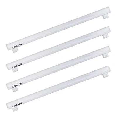 Imagen de SEBSON Bombilla LED S14S 8W Equivalente a 60W 880 Lúmenes Blanco Cálido 3000K No Regulable Angulo de Haz 150 Tubo 50cm 230V Juego 4