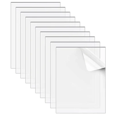 Imagen de Belle Vous (Pack de 10) Hojas Metacrilato Transparente Acrílico 2 mm Grosor Plastico Duro 15 x 10 cm Plancha Reemplazo Marco, Pintura, Caligrafía, Carteles