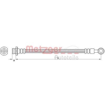 Imagen de METZGER 4111549 Latiguillos de Freno Eje delantero, izquierda, derecha 332 M10x1