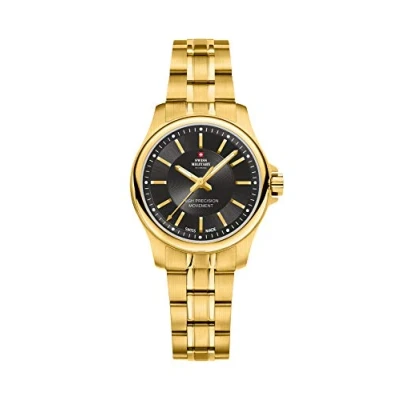 Imagen de Swiss Military by Chrono Reloj Mujer de Pulsera Movimiento Cuarzo con Metal Acero Inoxidable Analógico Oro SM30201.08
