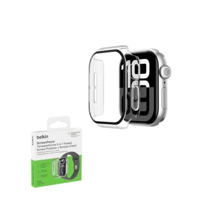 Imagen de Protector De Pantalla Curva Templada Belkin Screenforce 2en1 Para Apple Watch 10 42mm