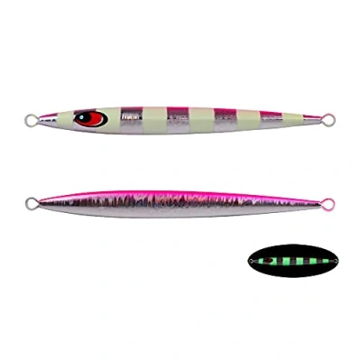 Imagen de Jiggs Verticales de Agua Salada, 150g/200g/250g Señuelos Pesca mar Profundo, Plantillas Plomo Resplandor, hundimiento Metal Planas Jigging cebos
