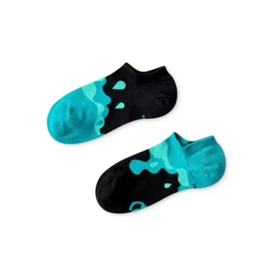 Imagen de Dedoles Calcetines Unisex Hombre Mujer y Niños Algodón muchos diseños divertidos diferente izquierda derecha, color: Turquesa, diseño: Gotas de agua turquesas (sneaker), tamaño: 43 46