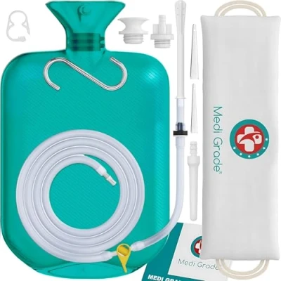 Imagen de Medi Grade Kit de Enema para Uso Doméstico Limpiador Íntimo Incluye Bolsa Drenaje Reutilizable Accesorios e Instrucciones y más