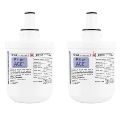 Imagen de ACE+ FA 0083U 2x Filtros de agua compatible con Samsung DA29 00003G, HAFIN2/EXP, 00003F, HAFIN1/EXP, HAFIN Filtro repuesto para frigorífico Replacement Refrigerator Filter