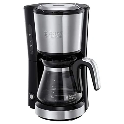 Imagen de Russell Hobbs Cafetera de Goteo Compact Home Diseño Compacto, 5 Tazas, Capacidad 740 ml, Soporte Filtro Extraíble, Interruptor Luminoso, Acero Inoxidable, Plata y Negro 24210 56