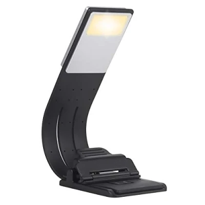 Imagen de Lámpara de Lectura, OriFiil Clip Luces lectura Recargable USB Luz Libro LED,Brillo Ajustable para Papel